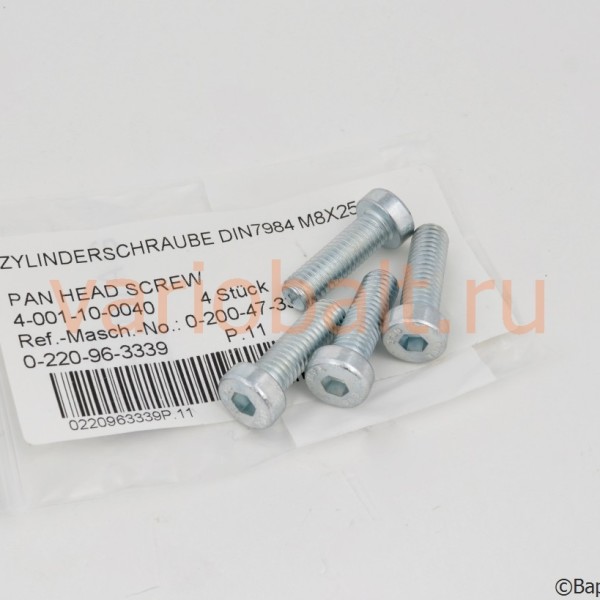 4-001-10-0040_болт_м8х25_din 7984_запчасти_homag_brandt